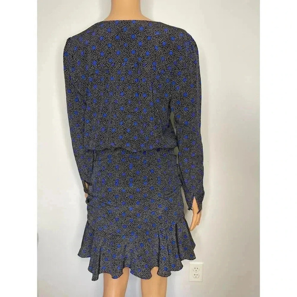 Veronica Beard  Lou Lou Ruched Dress size 6 100% Silk long sleeve mini - Picture 7 of 13